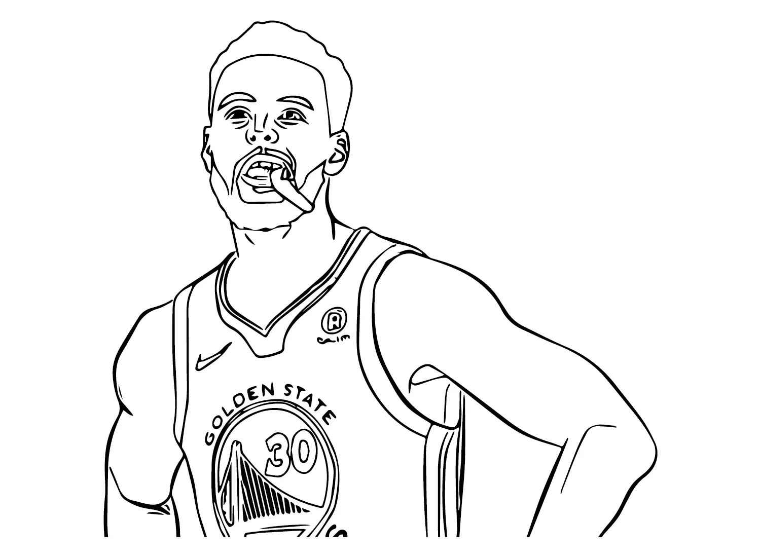 Çocuklar İçin  Ünlüler Stephen-Curry Boyama Sayfaları 