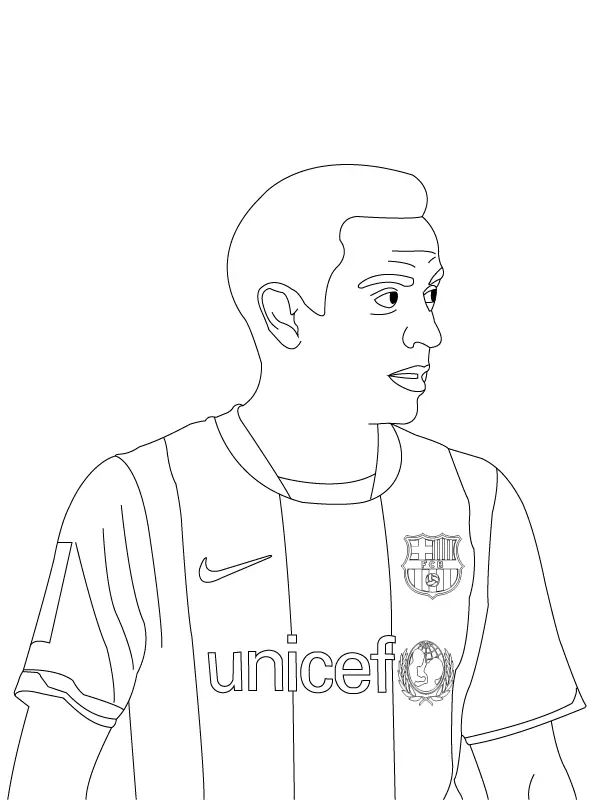 Çocuklar İçin  Ünlüler Xavi Boyama Sayfaları 
