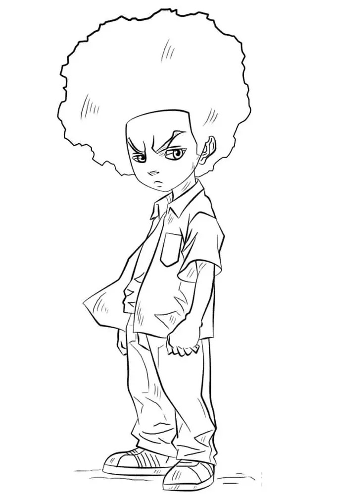 Çocuklar İçin Boondocks Boyama Sayfaları 