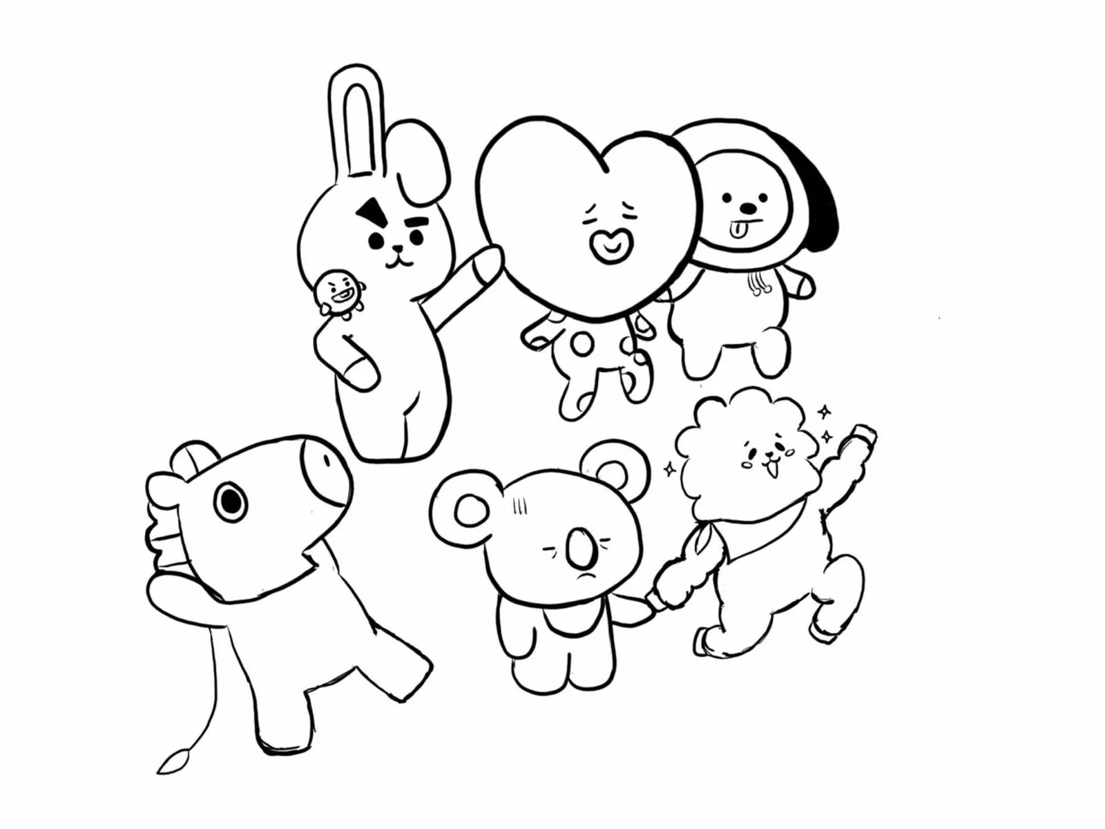 Çocuklar İçin Bt21 Boyama Sayfaları 