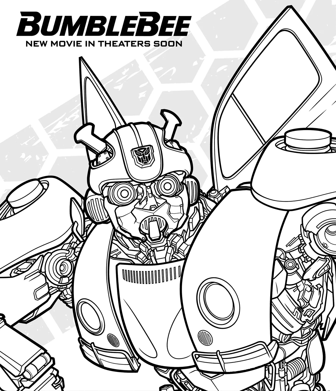 Çocuklar İçin Bumblebee Boyama Sayfaları 