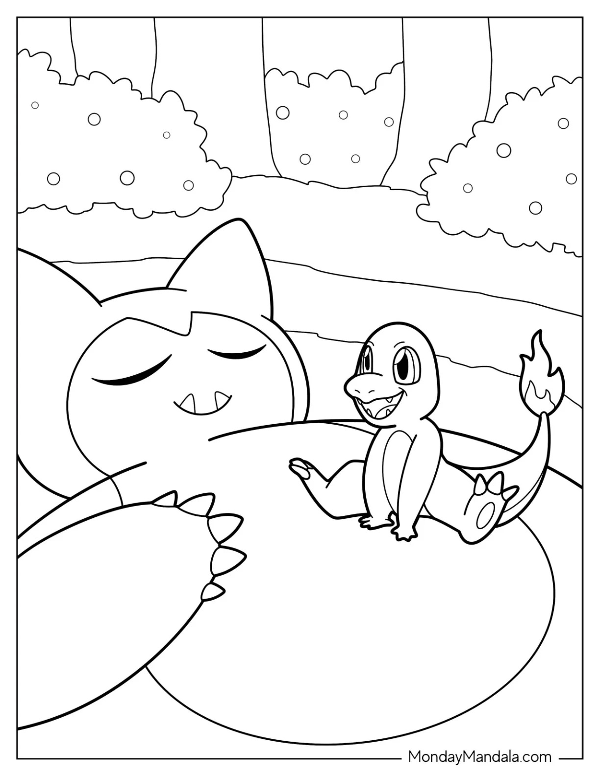 Çocuklar İçin Charmander Boyama Sayfaları 