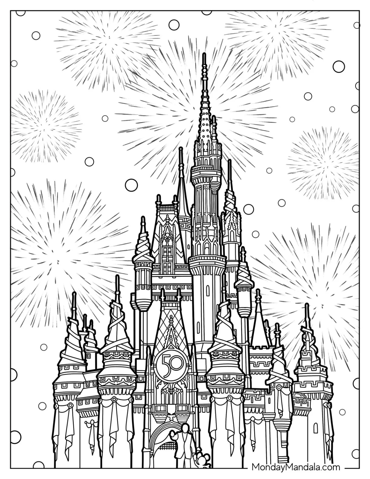 Çocuklar İçin Disneyland Boyama Sayfaları 