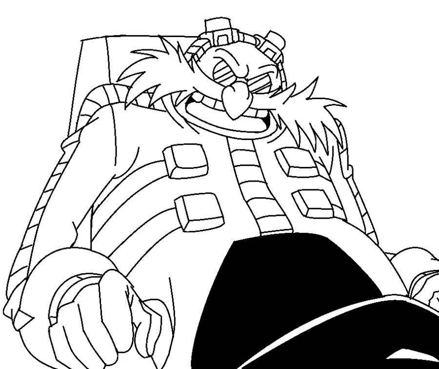 Çocuklar İçin Dr-Eggman Boyama Sayfaları 