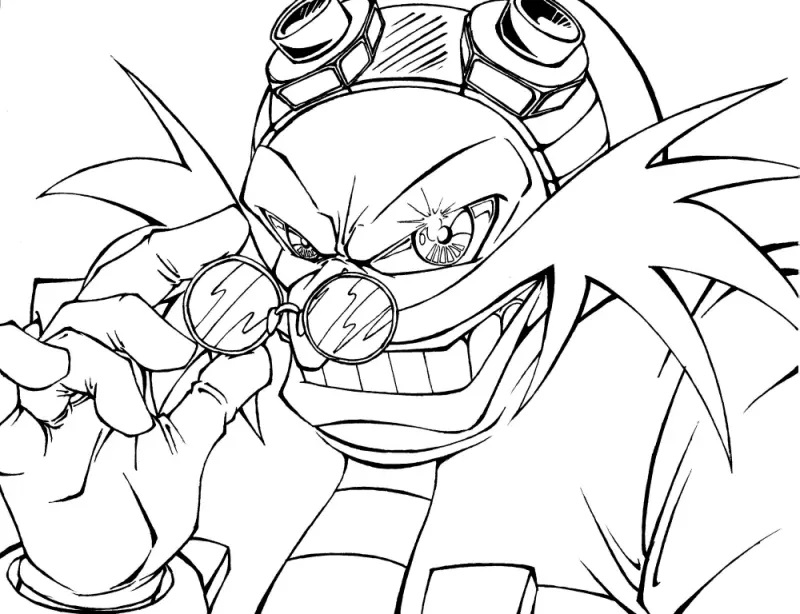 Çocuklar İçin Dr-Eggman Boyama Sayfaları 