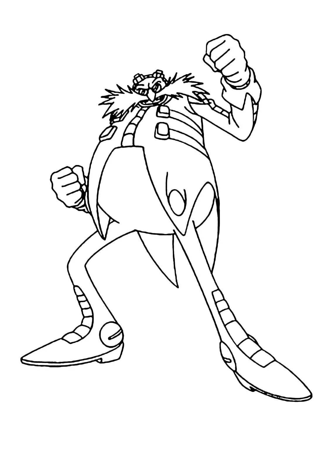 Çocuklar İçin Dr-Eggman Boyama Sayfaları 