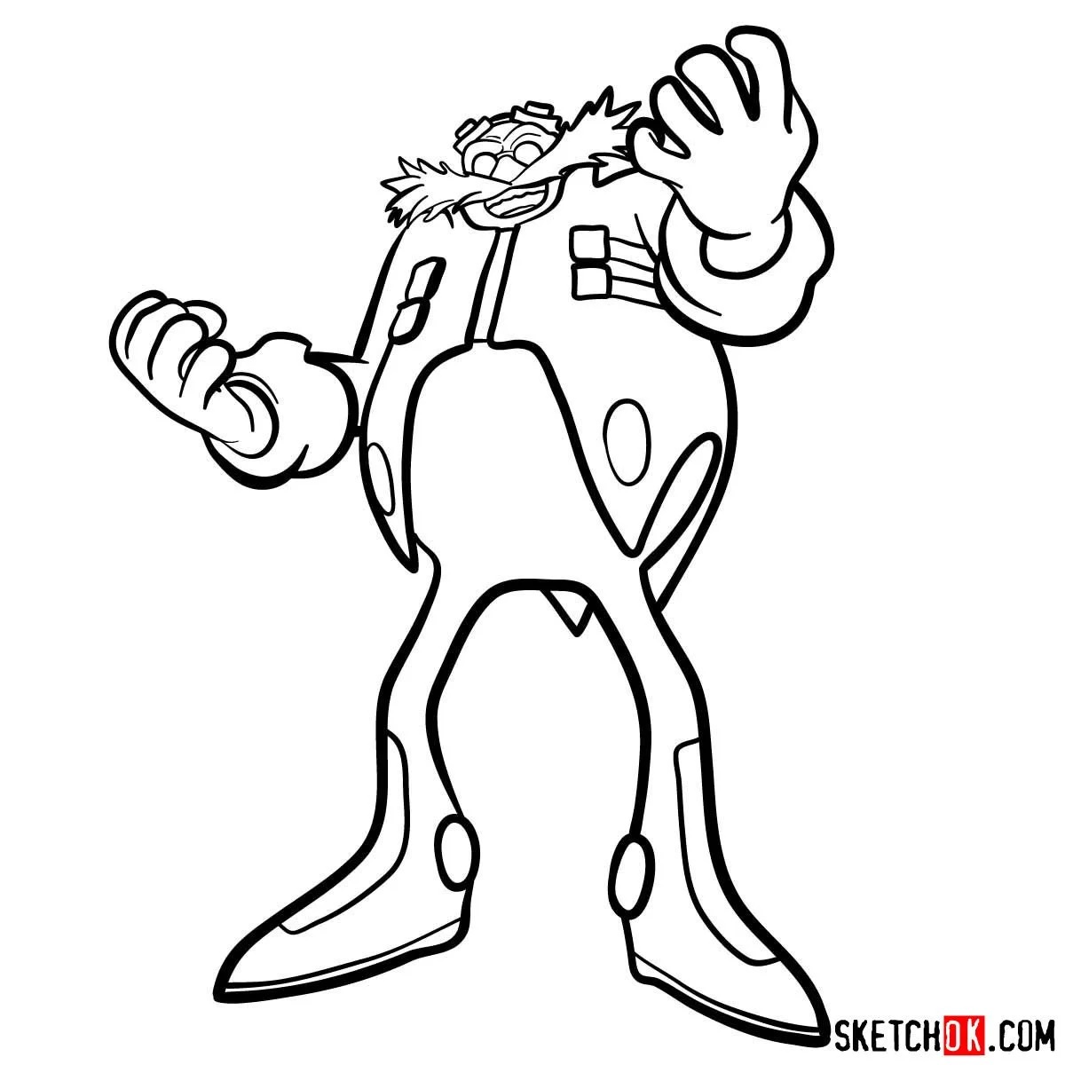 Çocuklar İçin Dr-Eggman Boyama Sayfaları 