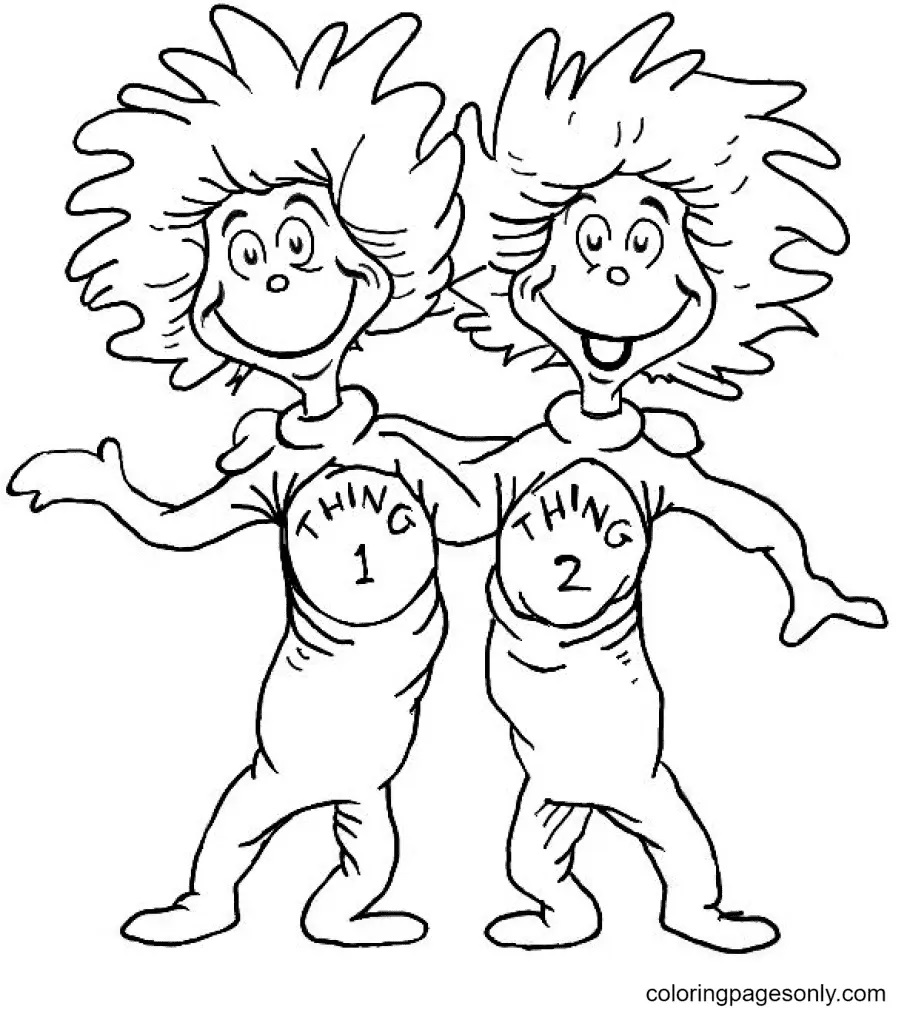 Çocuklar İçin Dr-Seuss Boyama Sayfaları 