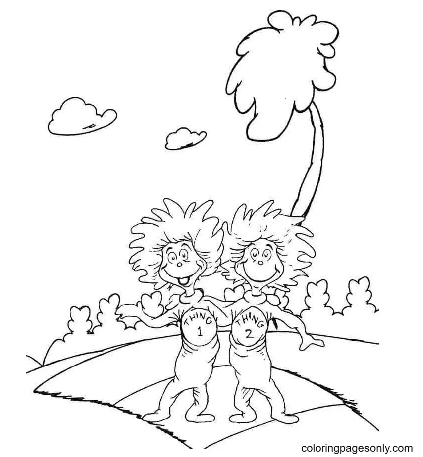 Çocuklar İçin Dr-Seuss Boyama Sayfaları 