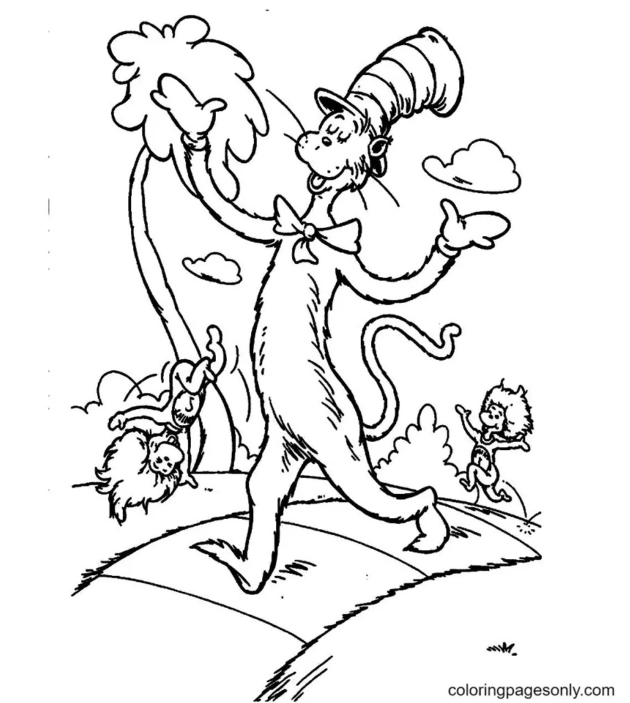 Çocuklar İçin Dr-Seuss Boyama Sayfaları 