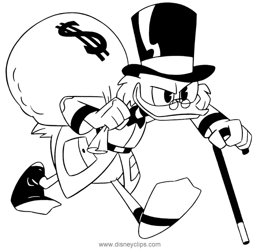 Çocuklar İçin Ducktales Boyama Sayfaları 