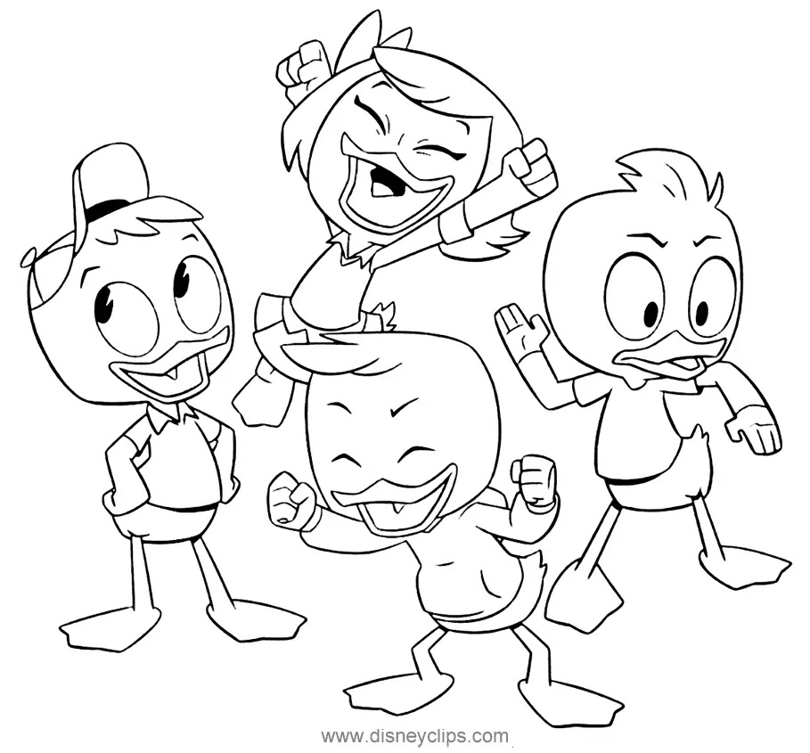 Çocuklar İçin Ducktales Boyama Sayfaları 