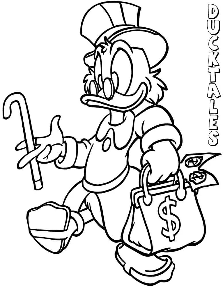 Çocuklar İçin Ducktales Boyama Sayfaları 