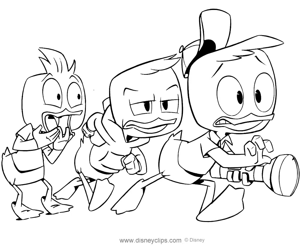 Çocuklar İçin Ducktales Boyama Sayfaları 