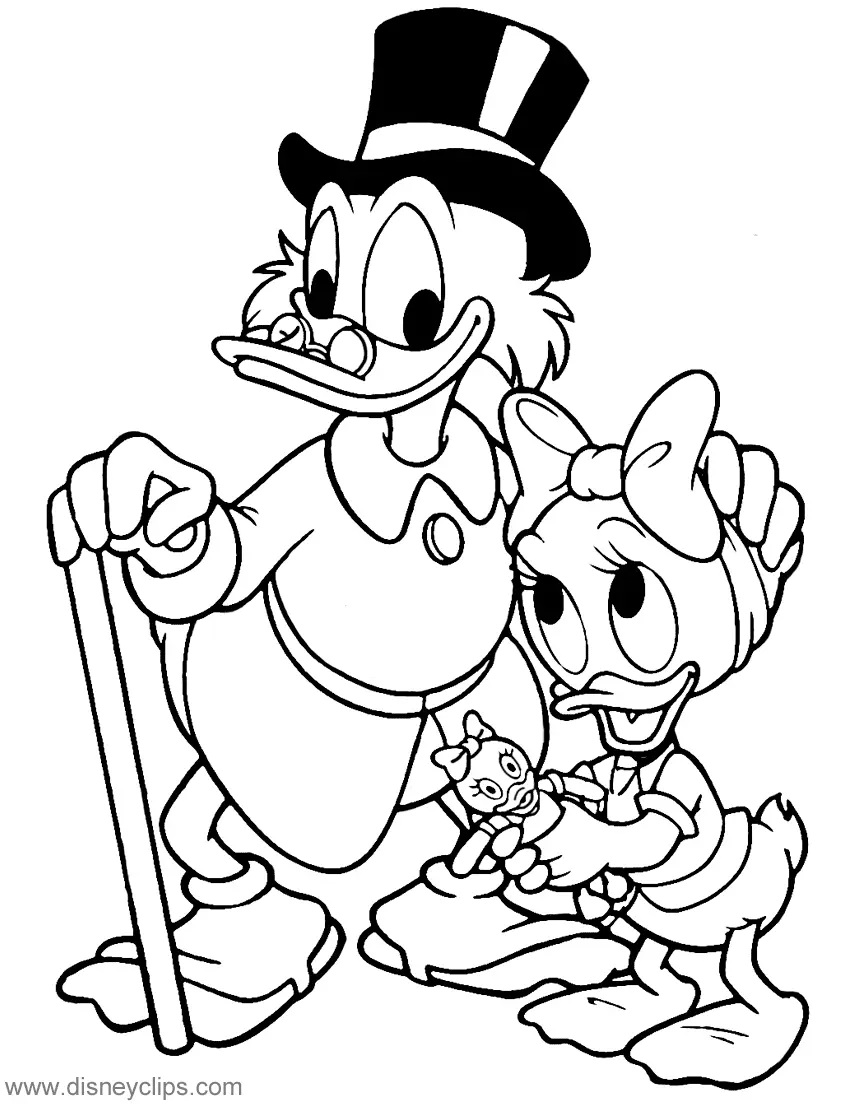 Çocuklar İçin Ducktales Boyama Sayfaları 