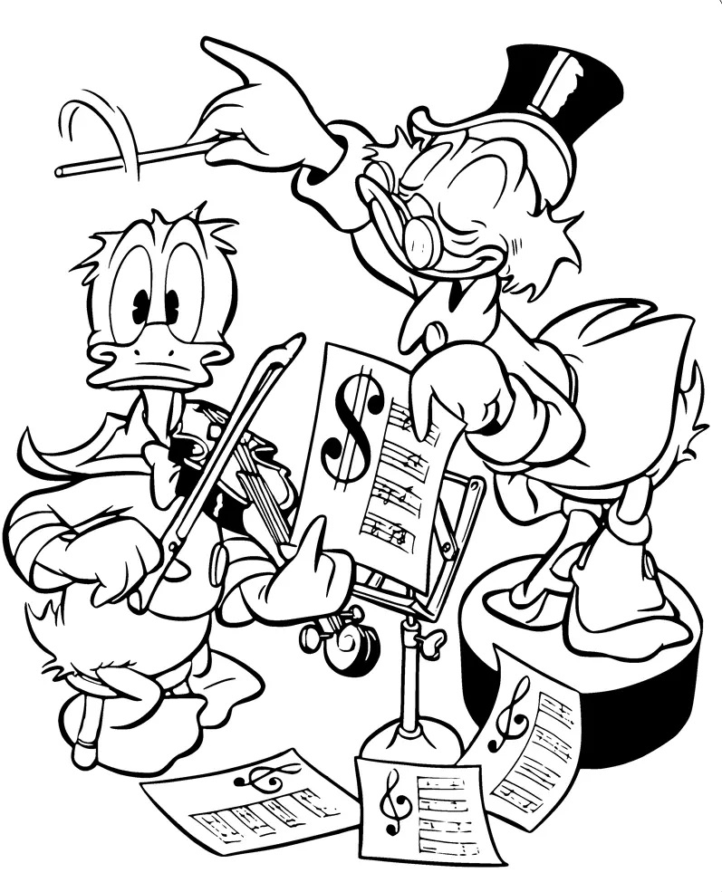 Çocuklar İçin Ducktales Boyama Sayfaları 