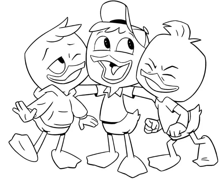 Çocuklar İçin Ducktales Boyama Sayfaları 