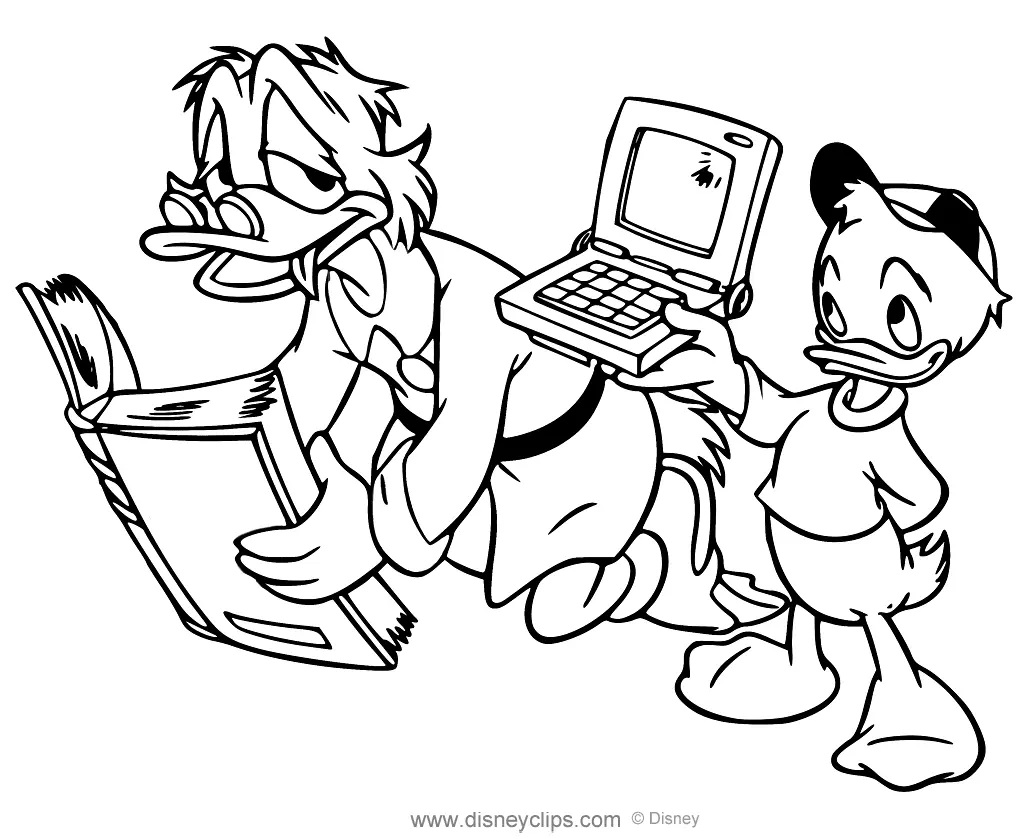 Çocuklar İçin Ducktales Boyama Sayfaları 