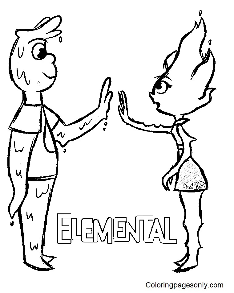 Çocuklar İçin Elemental Boyama Sayfaları 