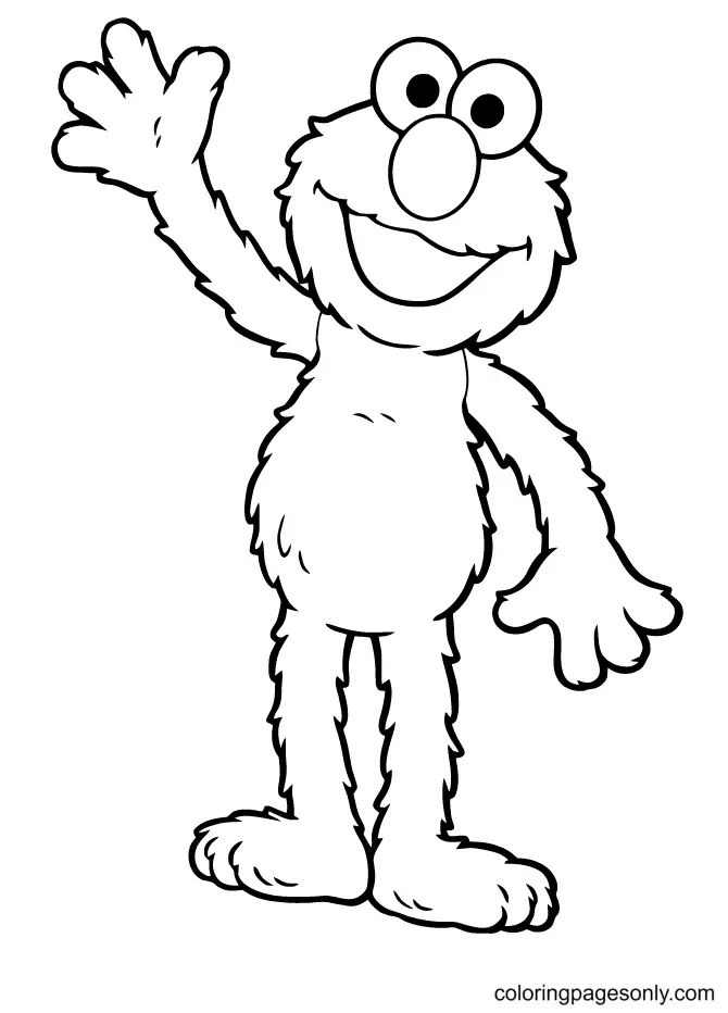 Çocuklar İçin Elmo Boyama Sayfaları 