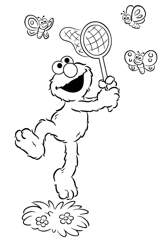 Çocuklar İçin Elmo Boyama Sayfaları 