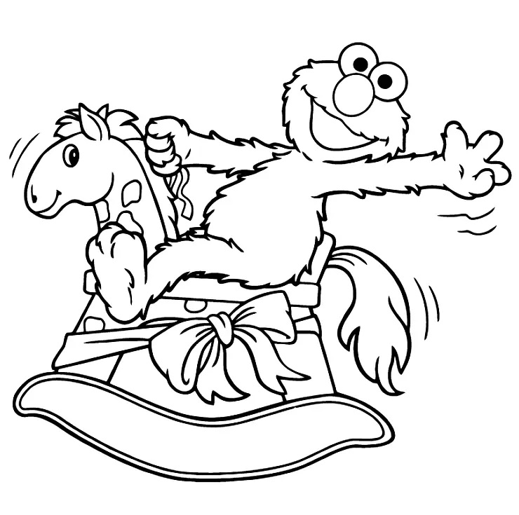 Çocuklar İçin Elmo Boyama Sayfaları 