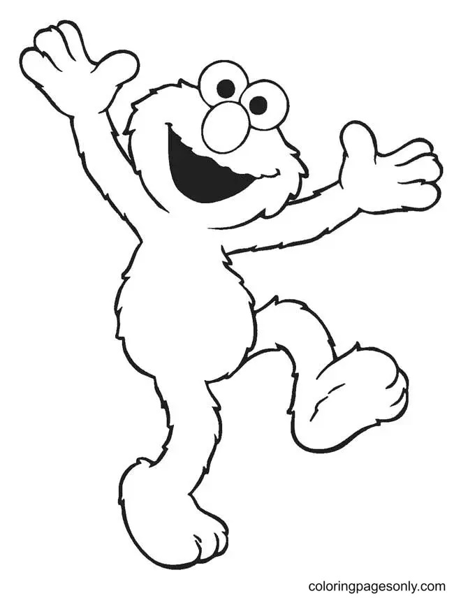 Çocuklar İçin Elmo Boyama Sayfaları 