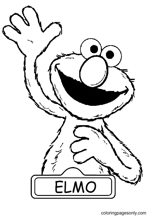 Çocuklar İçin Elmo Boyama Sayfaları 