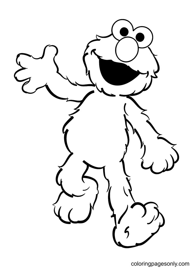 Çocuklar İçin Elmo Boyama Sayfaları 