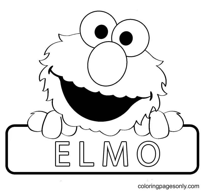 Çocuklar İçin Elmo Boyama Sayfaları 