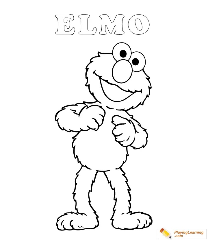 Çocuklar İçin Elmo Boyama Sayfaları 