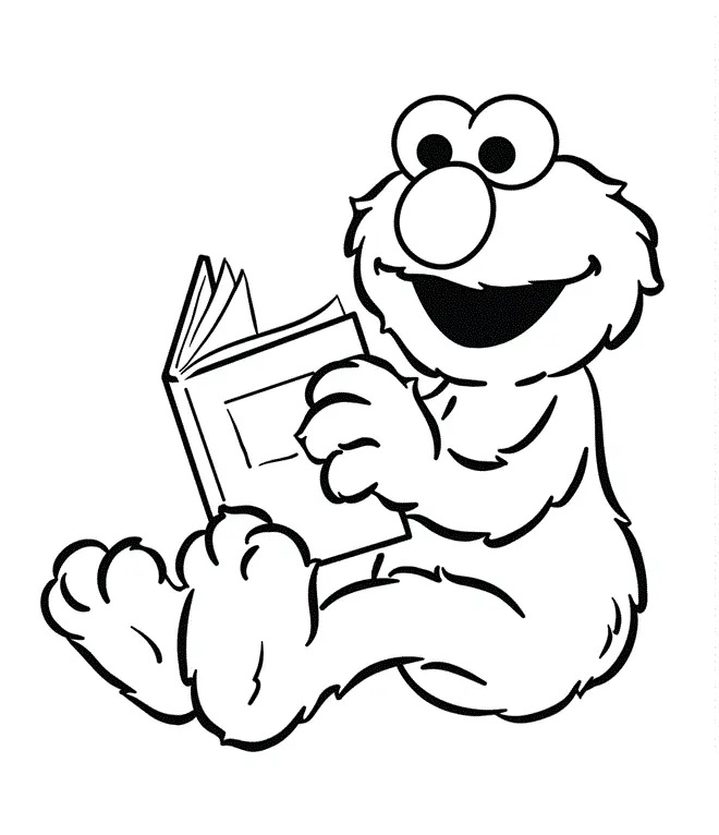 Çocuklar İçin Elmo Boyama Sayfaları 