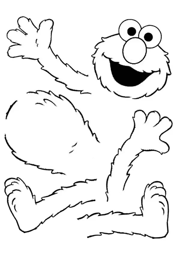 Çocuklar İçin Elmo Boyama Sayfaları 