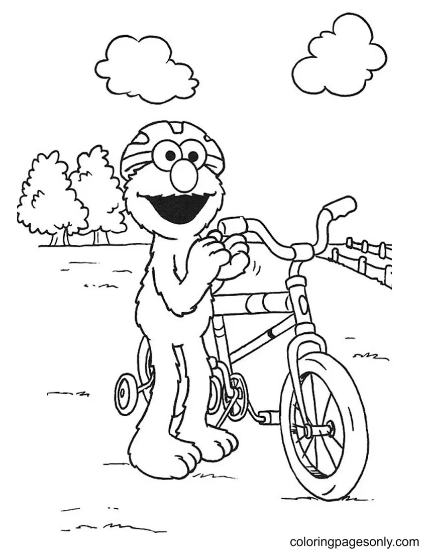 Çocuklar İçin Elmo Boyama Sayfaları 