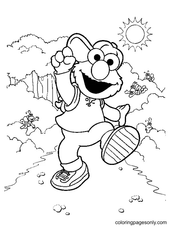 Çocuklar İçin Elmo Boyama Sayfaları 