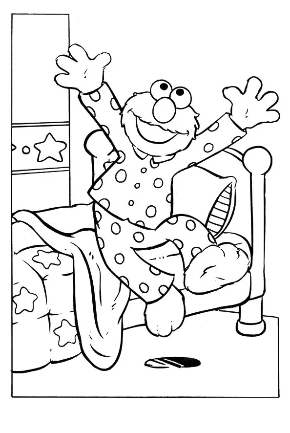 Çocuklar İçin Elmo Boyama Sayfaları 