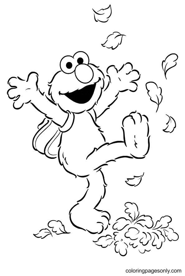 Çocuklar İçin Elmo Boyama Sayfaları 