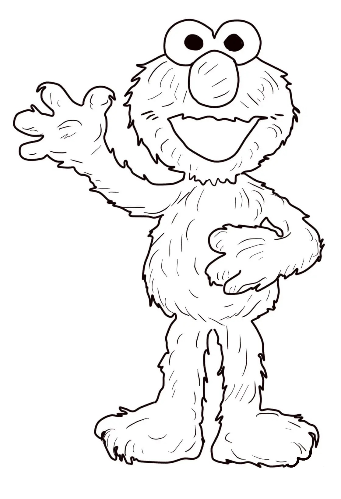 Çocuklar İçin Elmo Boyama Sayfaları 
