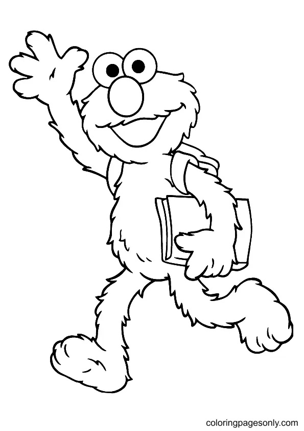 Çocuklar İçin Elmo Boyama Sayfaları 