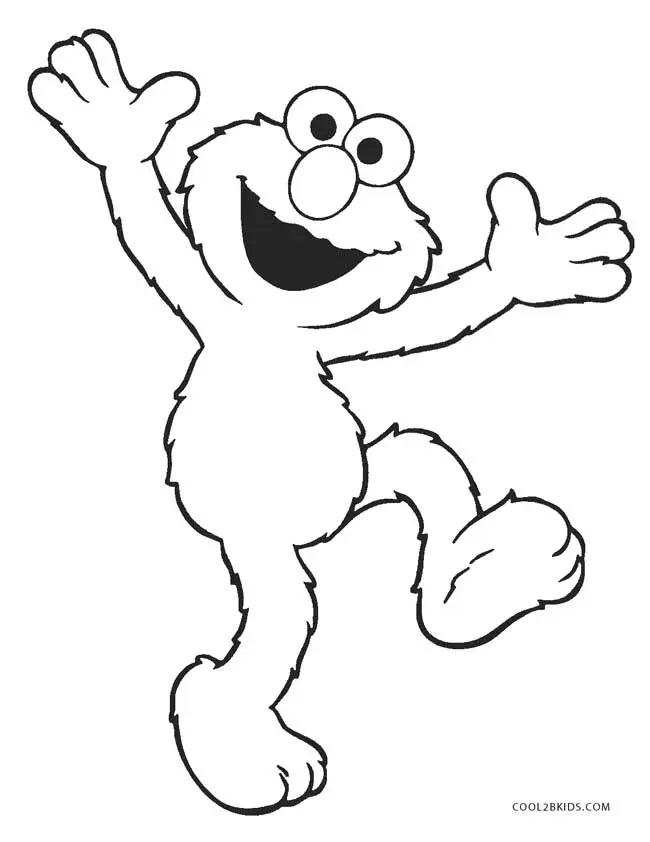 Çocuklar İçin Elmo Boyama Sayfaları 