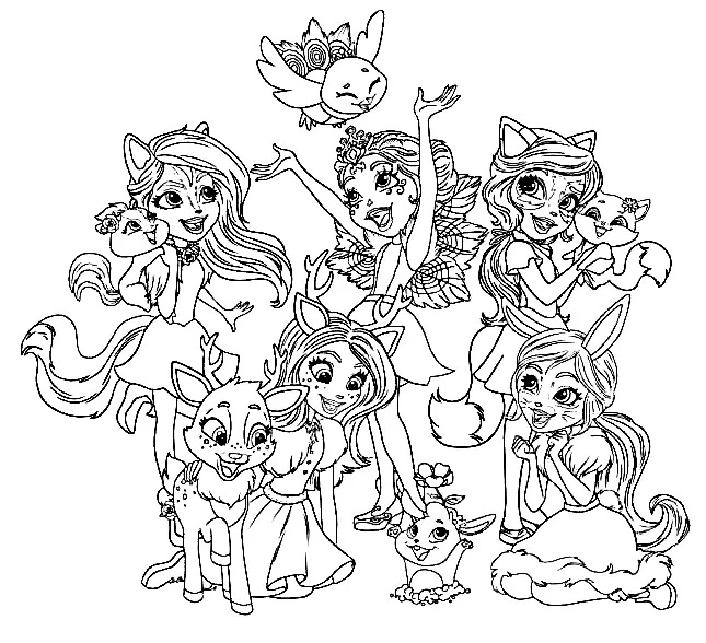 Çocuklar İçin Enchanted Boyama Sayfaları 