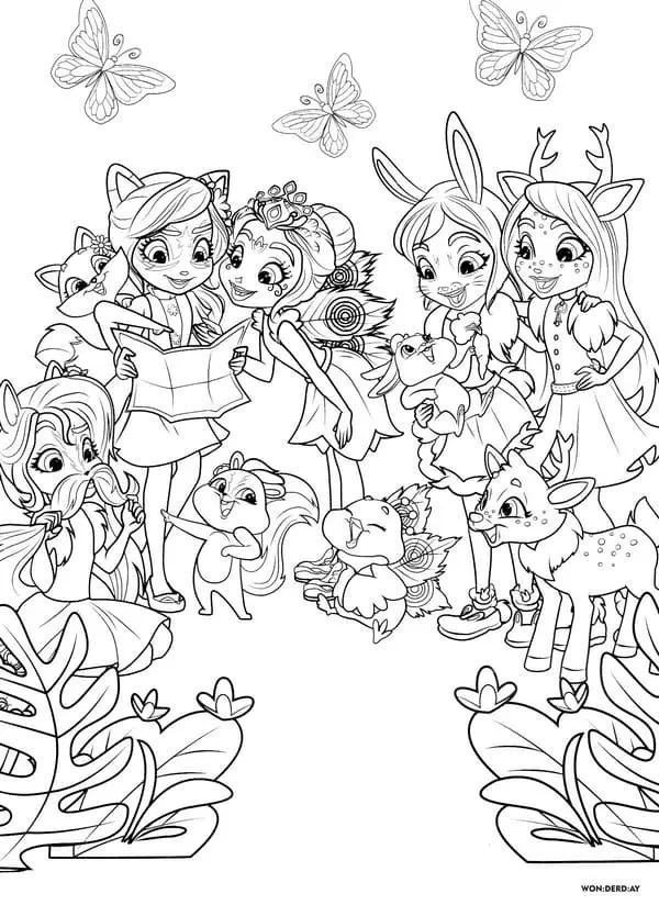Çocuklar İçin Enchanted Boyama Sayfaları 
