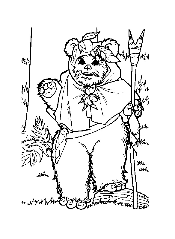 Çocuklar İçin Ewok Boyama Sayfaları 