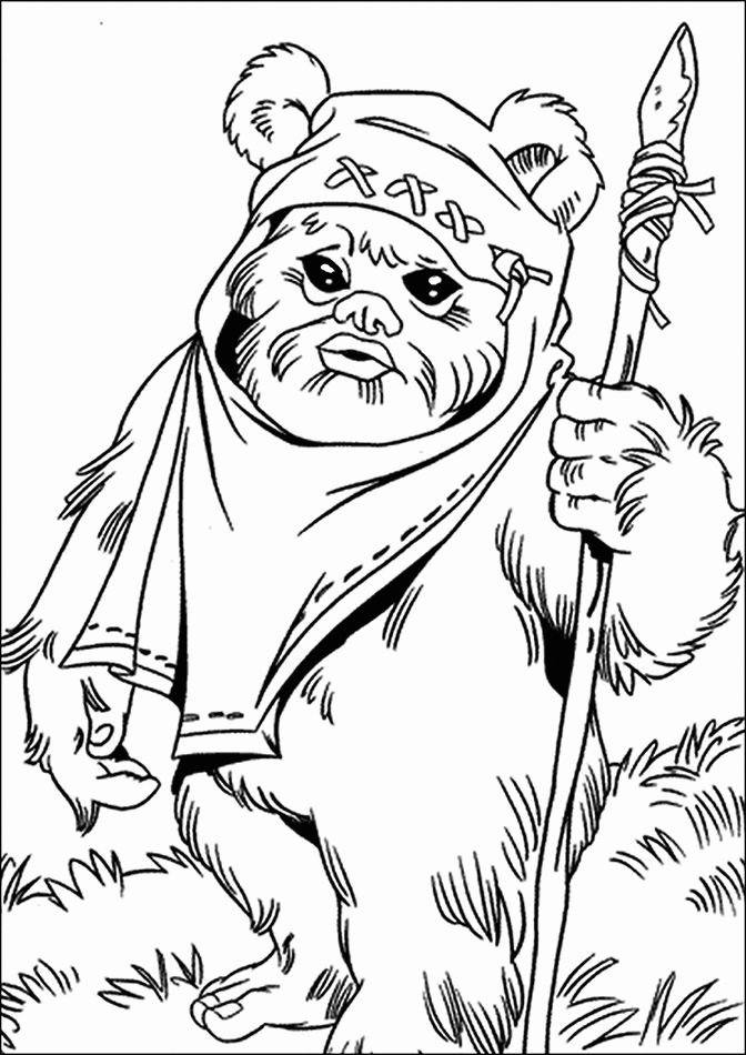 Çocuklar İçin Ewok Boyama Sayfaları 