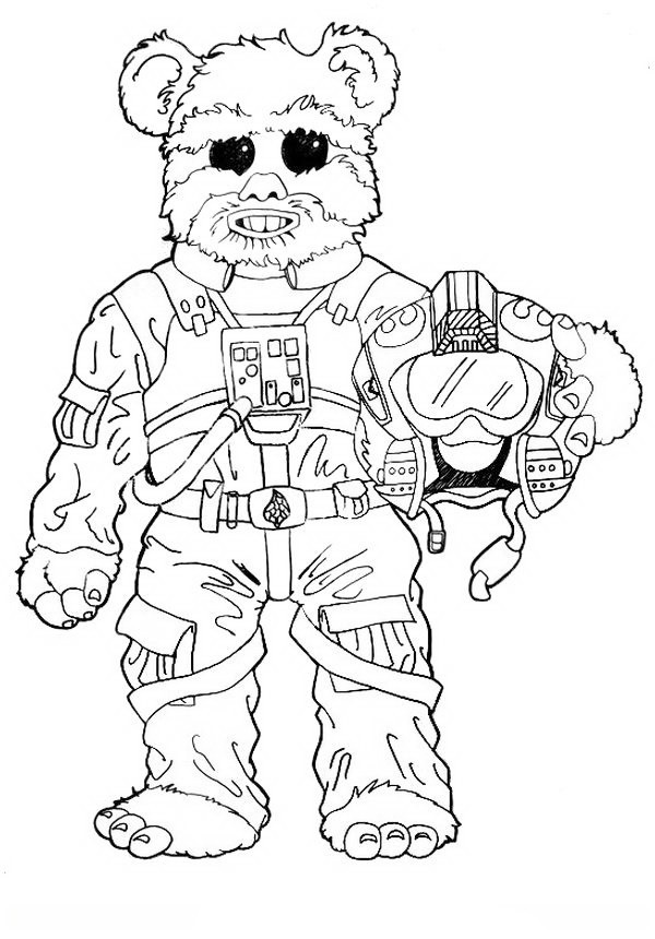 Çocuklar İçin Ewok Boyama Sayfaları 