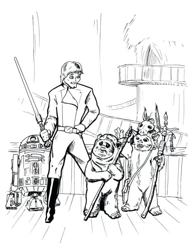 Çocuklar İçin Ewok Boyama Sayfaları 