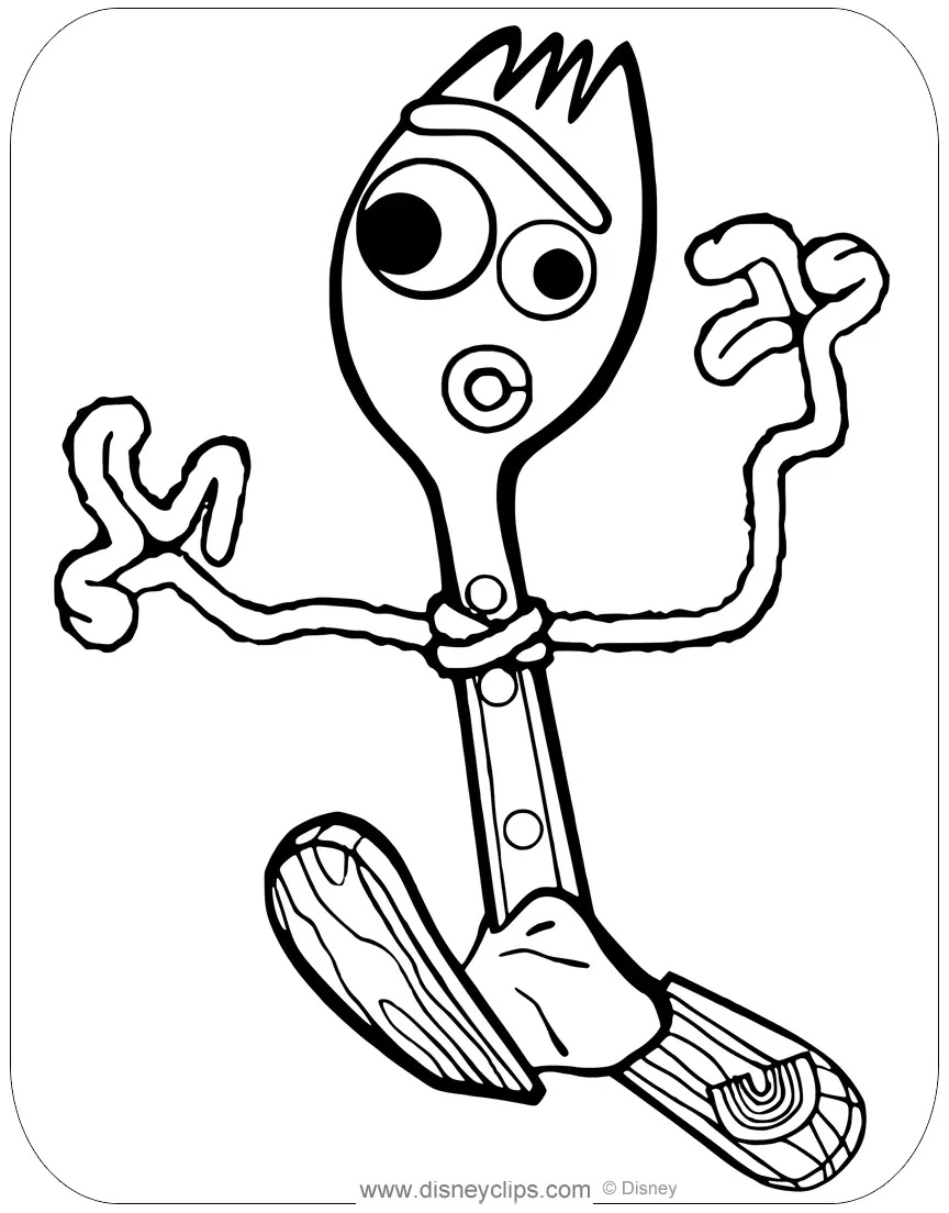 Çocuklar İçin Forky Boyama Sayfaları 
