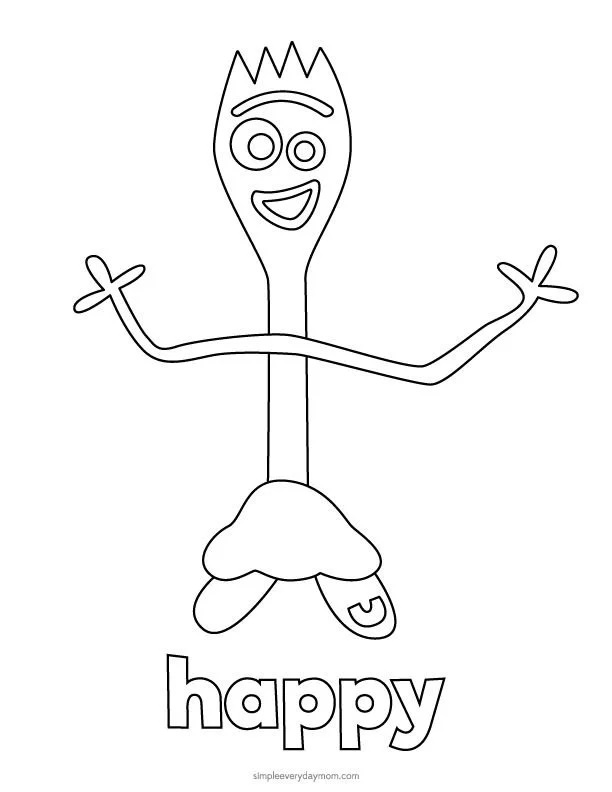 Çocuklar İçin Forky Boyama Sayfaları 