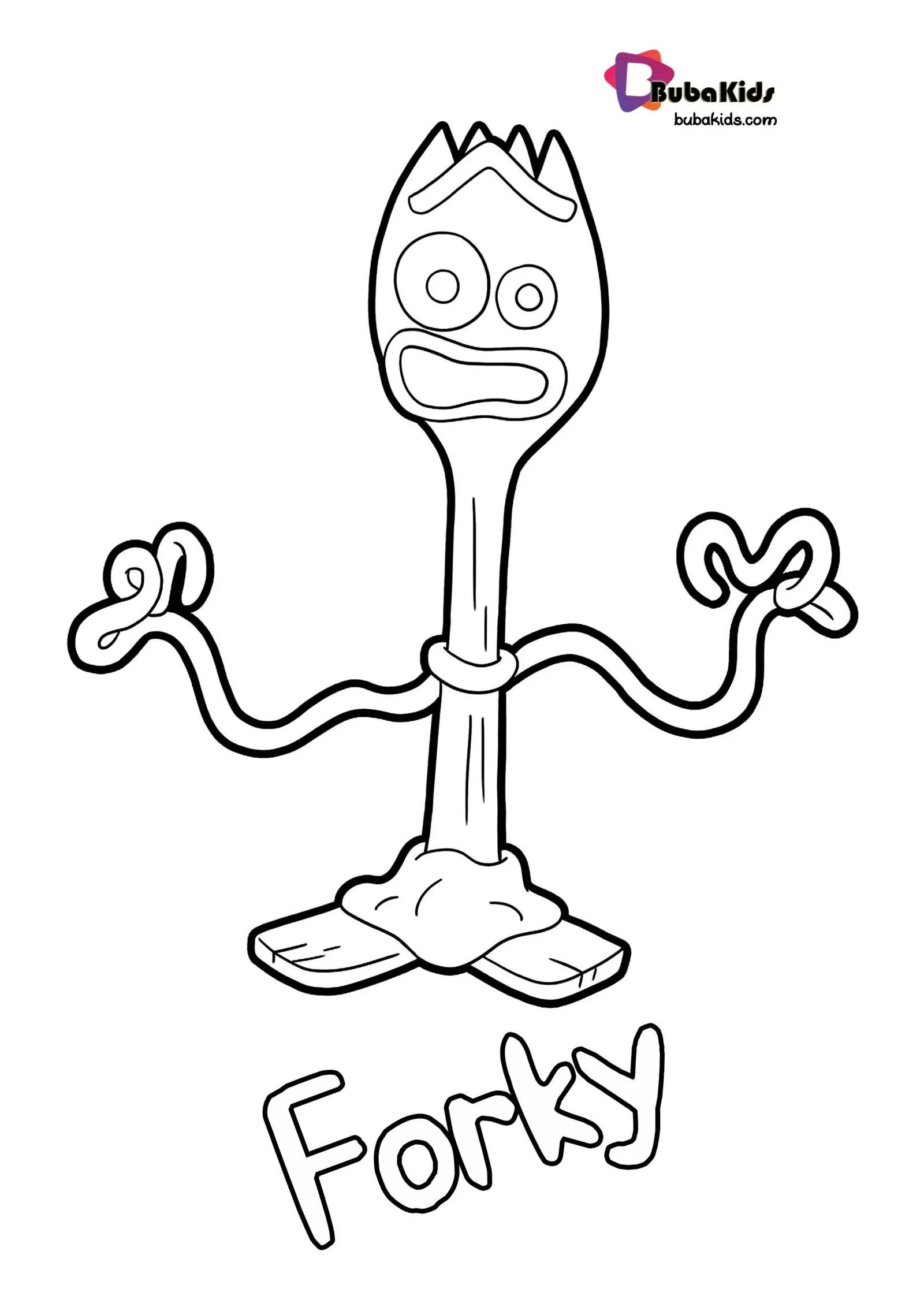 Çocuklar İçin Forky Boyama Sayfaları 