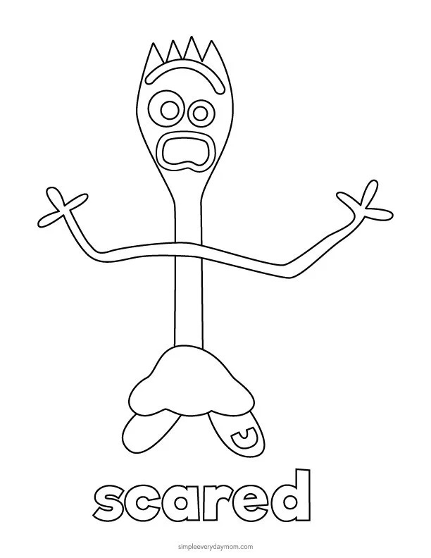 Çocuklar İçin Forky Boyama Sayfaları 
